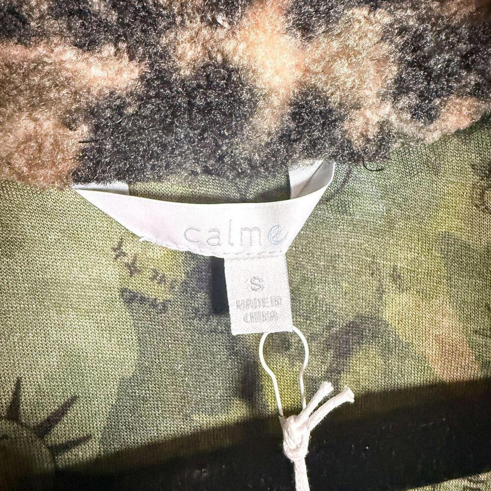 082 Johnny Was Calme Leopard Print Bamboo Blend Fleece Jacket NWT - Size Small - Picture 7 of 9